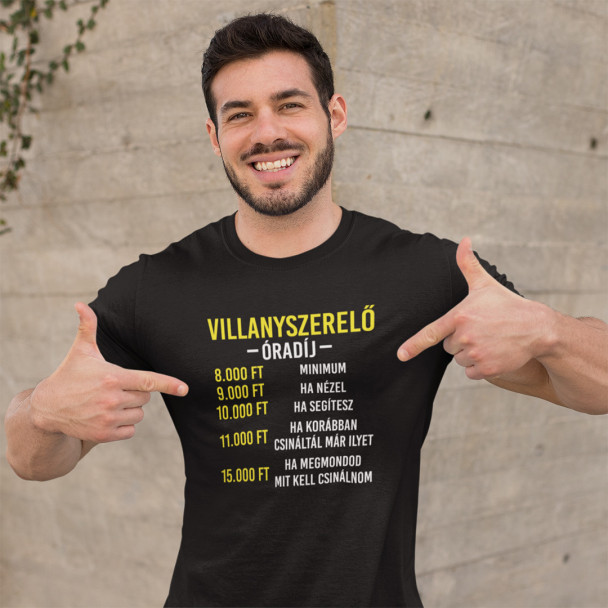 Villanyszerelő, Óradíj