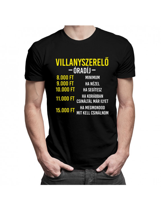 Villanyszerelő, Óradíj