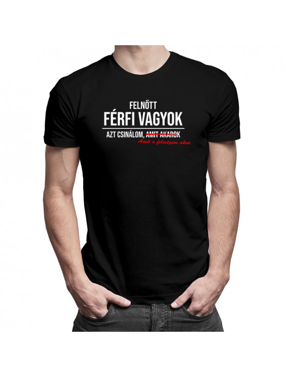 Felnőtt férfi vagyok, azt csinálom, amit a feleségem akar