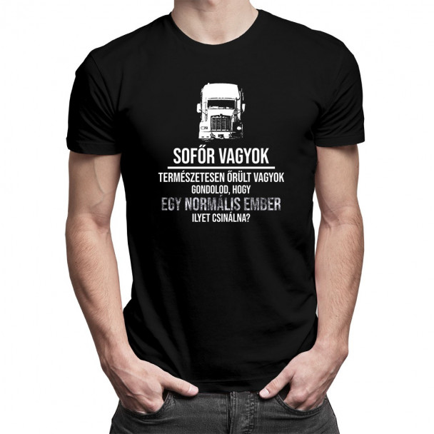 Sofőr vagyok - természetesen őrült vagyok. Gondolod, hogy egy normális ember ilyet csinálna?