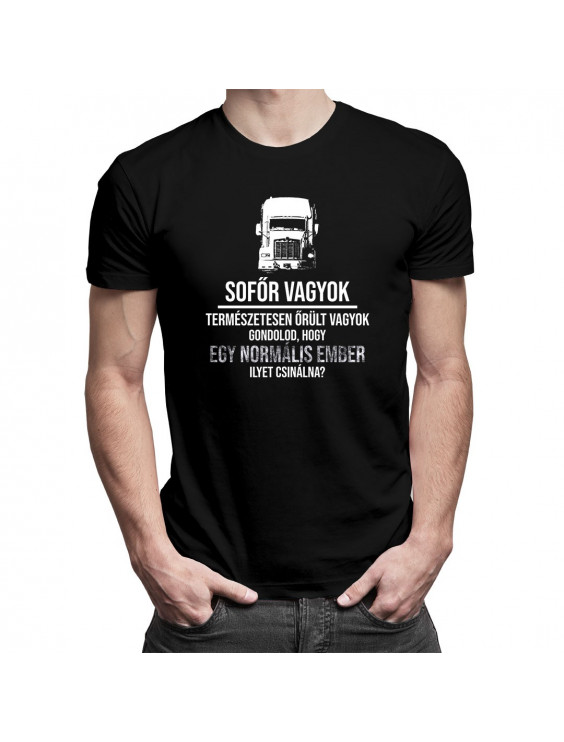 Sofőr vagyok - természetesen őrült vagyok. Gondolod, hogy egy normális ember ilyet csinálna?