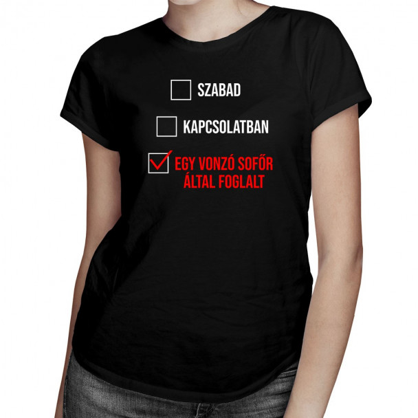 Szabad / kapcsolatban / egy vonzó sofőr által foglalt