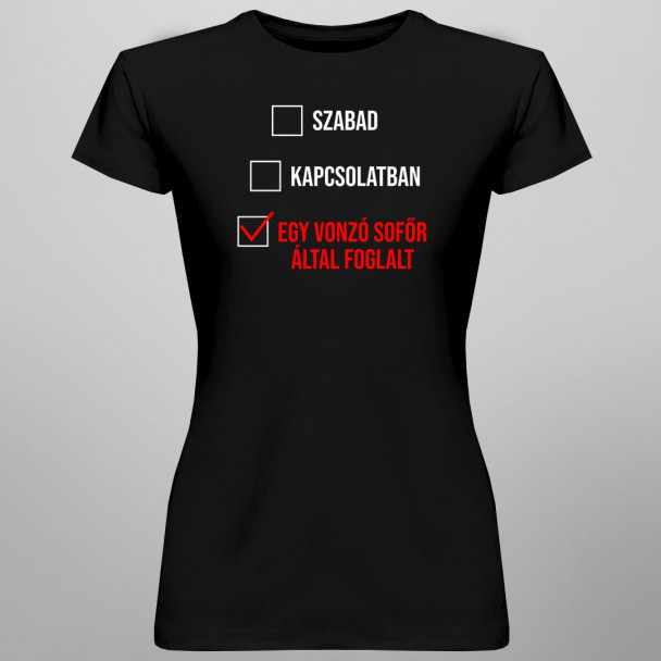 Szabad / kapcsolatban / egy vonzó sofőr által foglalt