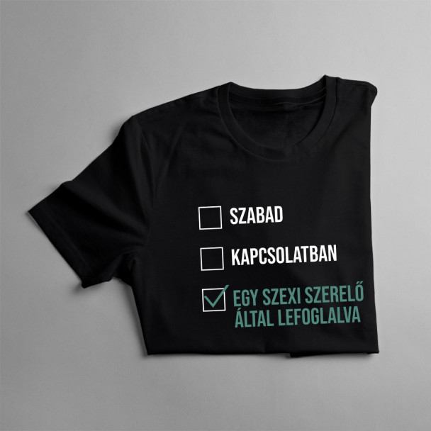 Szabad/ kapcsolatban / egy szexi szerelő által lefoglalva